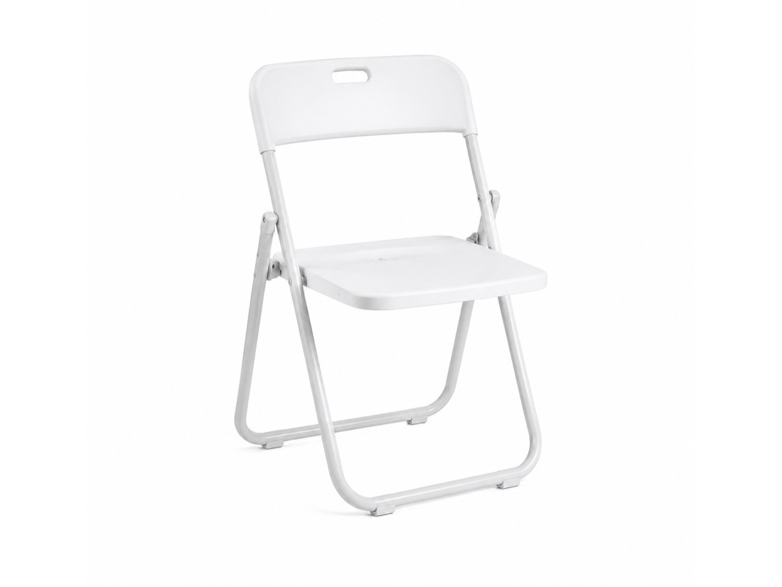 Silla plegable blanca